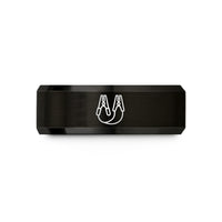 his and hers bands – black tungsten jumper cables wedding band
