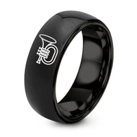 Matching Gifts for Him And Her – black tungsten mellophone ring