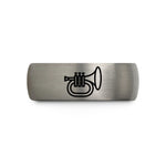 couple rings for him – silver tungsten mellophone wedding band