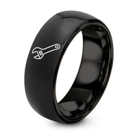 Matching Ring for Best Friend – black tungsten adjustable wrench ring