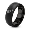 Adjustable Wrench – Tungsten Wedding Band, 8 mm, Black Comfort-Fit Unisex