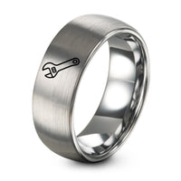 Matching Ring for Best Friend – silver tungsten adjustable wrench ring