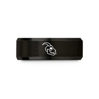 tungsten couples band set – black tungsten goat skull wedding band