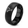 Impact Wheel Gun – Tungsten Wedding Band, 8 mm, Black Comfort-Fit Unisex