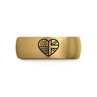 matching jewelry for friends – gold & gray tungsten usa uk wedding band