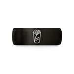 matching bands for partners – black & rose gold tungsten doner wrap wedding band