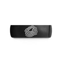 unisex tungsten wedding bands – black tungsten island shoreline contours wedding band