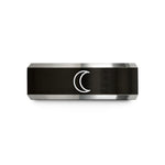men's tungsten rings – black & grey tungsten last quarter wedding band