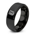 Server Rack – Tungsten Wedding Band, 8 mm, Black Comfort-Fit Unisex