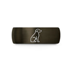 tungsten wedding rings men – gunmetal & black tungsten sitting dog wedding band