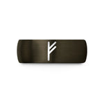 pair of rings set – gunmetal & black tungsten fehu wedding band