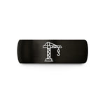 tungsten wedding bands men – black tungsten tower crane wedding band