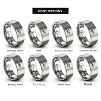 font options for inside engraving on silver mayfly dun rings