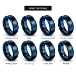 font options for inside engraving on blue maze path rings
