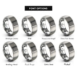 font options for inside engraving on gray maze path rings