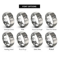 font options for inside engraving on silver md caduceus rings