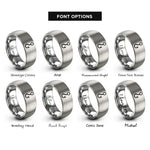 font options for inside engraving on gray meat hook rings