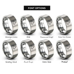 font options for inside engraving on grey meat sweats rings