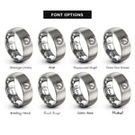 font options for inside engraving on grey meat thermometer dial rings