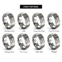 font options for inside engraving on grey meat thermometer dial rings