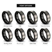 font options for inside engraving on black & grey meat thermometer probe rings