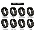 font options for inside engraving on black meat thermometer probe rings