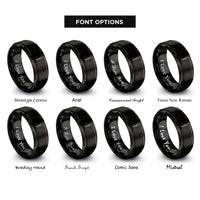 font options for inside engraving on black meat thermometer probe rings