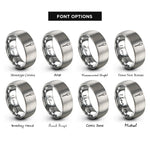 font options for inside engraving on silver meat thermometer probe rings