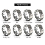 font options for inside engraving on gray medical clipboard rings