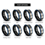font options for inside engraving on black & blue & grey medicine ball slam rings