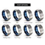 font options for inside engraving on blue & gray medicine ball slam rings