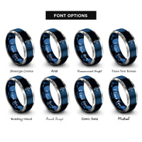 font options for inside engraving on blue & grey medicine ball slam rings