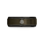 unique present ideas him – gunmetal & black tungsten dara knot wedding band