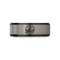 presents him will love – black & silver tungsten drum beater wedding band