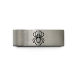 unique presents for him – black & blue & silver tungsten spider wedding band