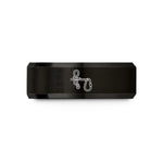 cool presents for guys – black tungsten truckers hitch carabiner wedding band