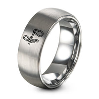 Men Birthday Gift Ideas – silver tungsten truckers hitch carabiner ring