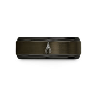 best presents for him – gunmetal & black tungsten needle nose pliers wedding band