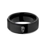 engraved tungsten ring him – black tungsten shawarma wrap wedding band