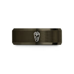 tungsten wedding band him – gunmetal & rose gold tungsten shawarma wrap wedding band