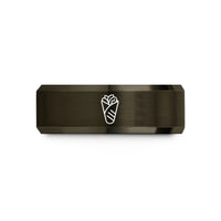 tungsten wedding band him – gunmetal & rose gold tungsten shawarma wrap wedding band