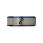 best birthday presents him – blue & gray tungsten commit dot wedding band