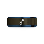 cool presents for guys – gunmetal & blue tungsten commit dot wedding band