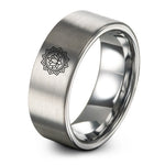 unique presents for him – gray tungsten minimal lotus ring