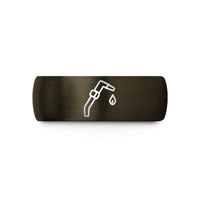 comfort fit rings him – gunmetal & black tungsten cutting torch wedding band