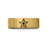 engraved rings for him – gold tungsten star wedding band