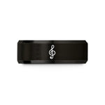 tungsten carbide ring him – black tungsten treble clef wedding band