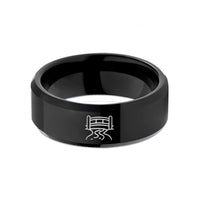 men's comfort fit ring – black tungsten bridge creek wedding band