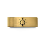 engraved tungsten mens band – gold tungsten planetary symbol sun wedding band