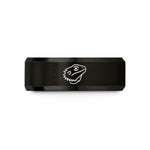 unisex tungsten anniversary ring – black tungsten bearded dragon wedding band
